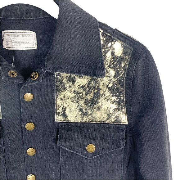Current Elliot In Night Spotted Metallic Cowhide Jacket - Picture 4 of 9